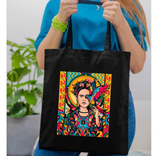 bolsa tote frida -bolsa ecobag frida kahlo-bolsa estampa frida em Oferta na Shopee