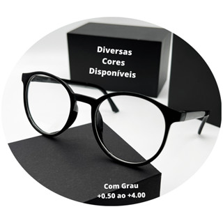 Óculos de Leitura Grau Para Perto Descanso Redondo Geek Masculino Feminino Presbiopia Lentes Prontas TR90 Resistente em Oferta na Shopee