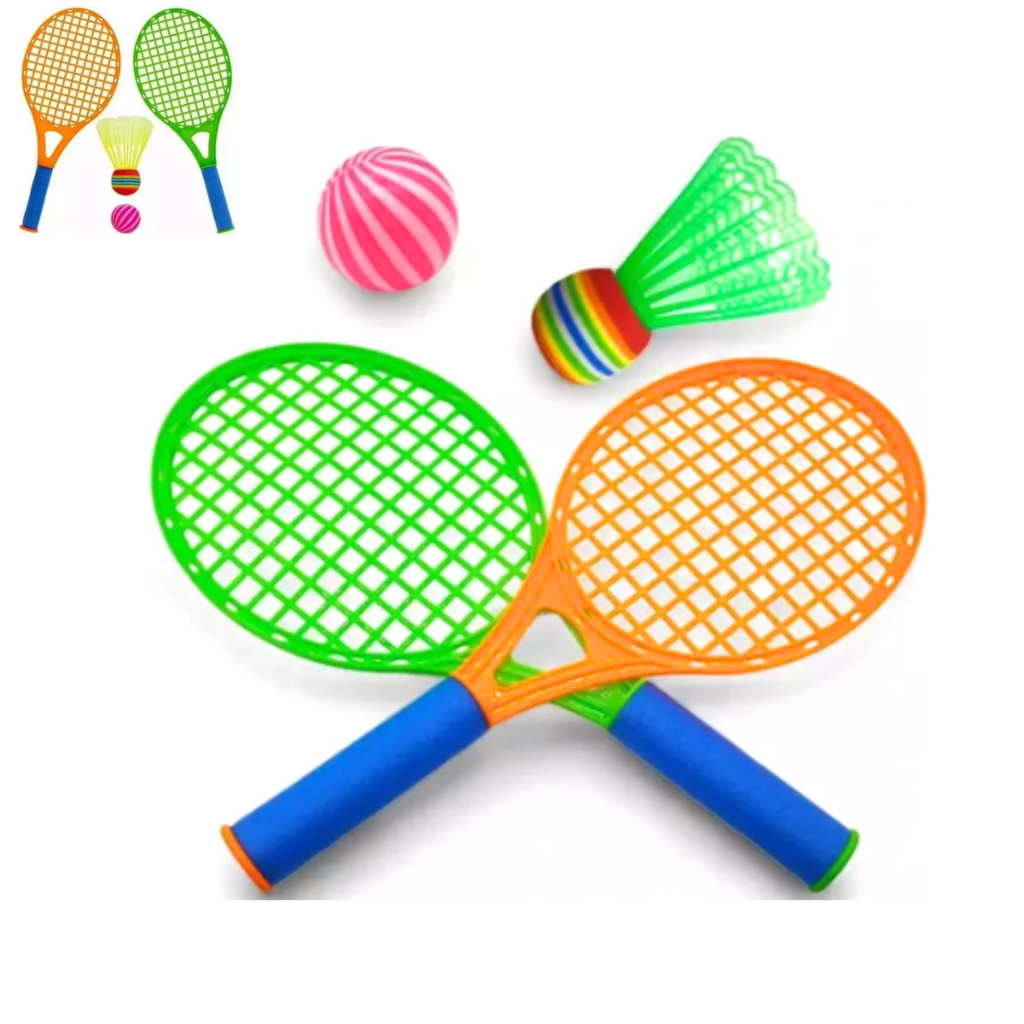 Jogo De Peteca Com 2 Raquetes 1 Bola 1 Peteca Brinquedo Infantil Presente