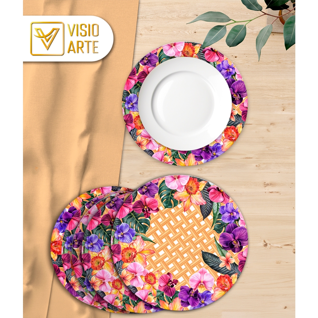 Capa De Sousplat VARIADOS 35cm Sousplat Souplat Soupla Suplat Mesa Jogo Americano em Oferta na Shopee