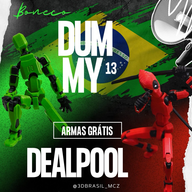 Boneco Articulado Dummy 13 - Deadpool