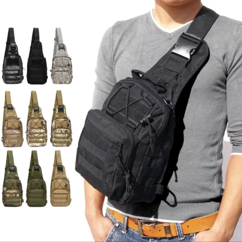 Bolsa Tático Transversal regulável militar Bag Shoulder Pochete Peito masculino em Oferta na Shopee