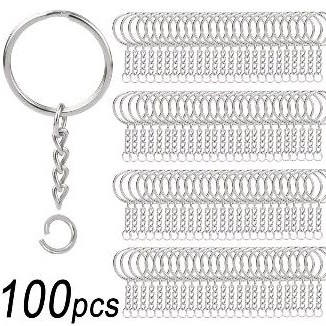 Argolas 25 mm Lisa 100 Peças Com Corrente + 100 Elo em Oferta na Shopee