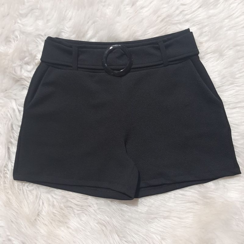 Short Malha Crepe Slim Liso em Oferta na Shopee