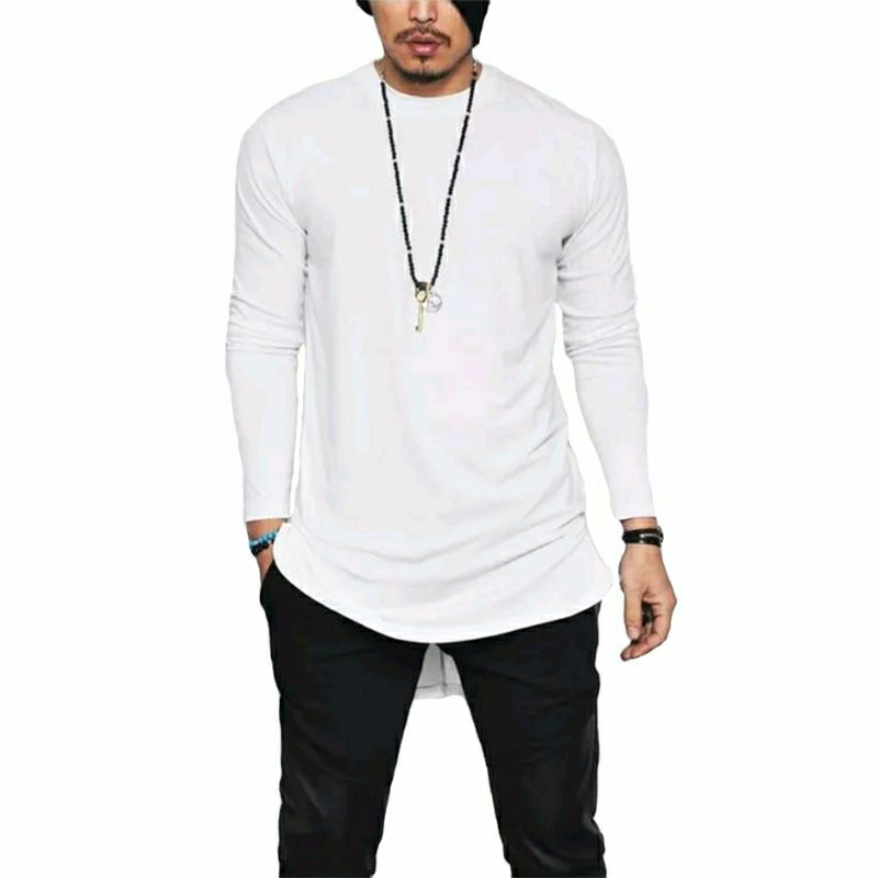 Camiseta Camisa Oversized Long line Manga Longa Masculina Ny Top Manga Longa Comprida Pronta Entrega (C2)