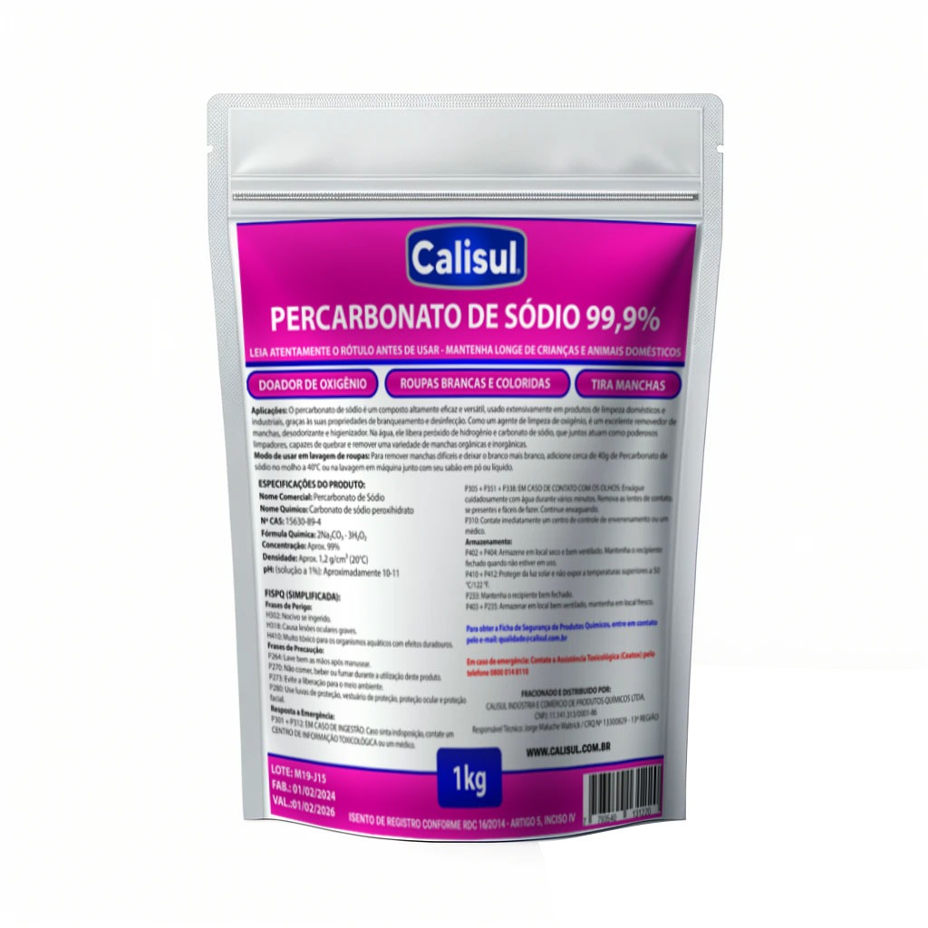 Percarbonato De Sódio 99,9% - Tira Manchas Premium - 1kg