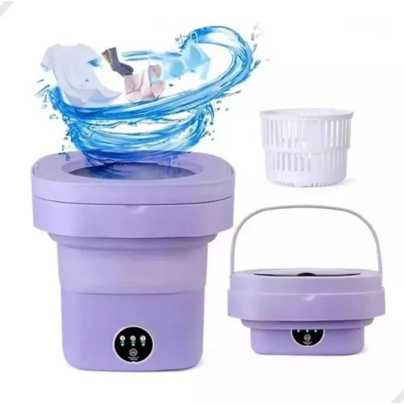 Máquina de lavar roupa 9 litros Mini Maquina Portátil Dobrável Fácil adeus Lavagem a mãos