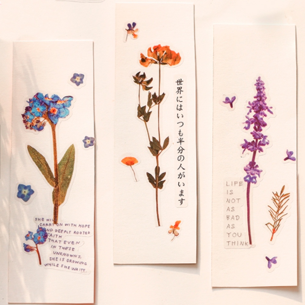 Cartela de Adesivos Flower Fancy - Adesivo Flor Floral Flores Fofo Planner kawaii -Adesivo importado - Papelaria fina