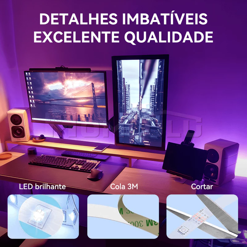 Fita de LED RGB 10/20/30/40M com Controle Remoto — foto 5