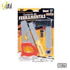 Brinquedo Kit De Ferramenta Infantil Colorido Prego Chaves - 123Útil