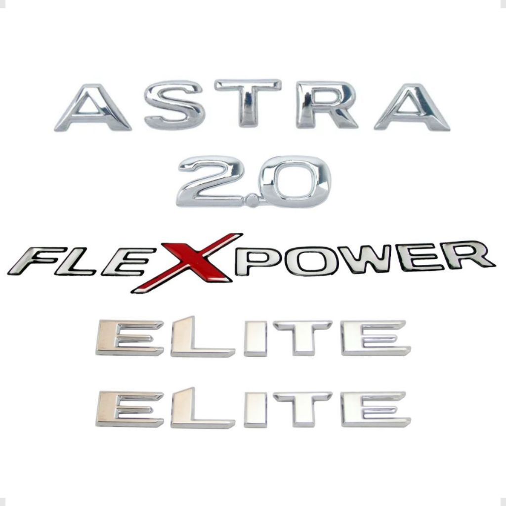 Emblemas Astra 2.0 Elite E Adesivo Flexpower 2002 2003 2004 2005 2006
