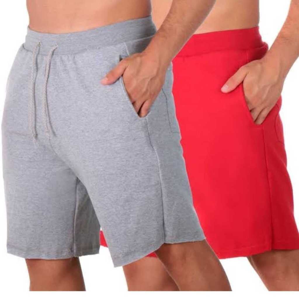 Short Bermuda Masculina Treino Corrida Academia Mauricinho Moletinho Cores PRETA/BRANCA/VERDE/CINZA/AZUL MARINHO/BORDO/VERMELHA 02