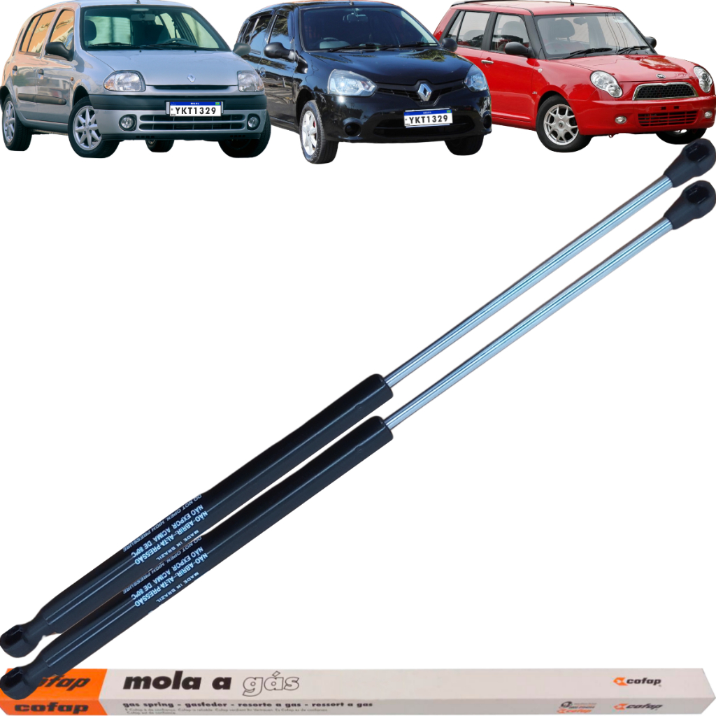 Par de Amortecedor Tampa Traseira Mala 320 Clio Hatch Cofap