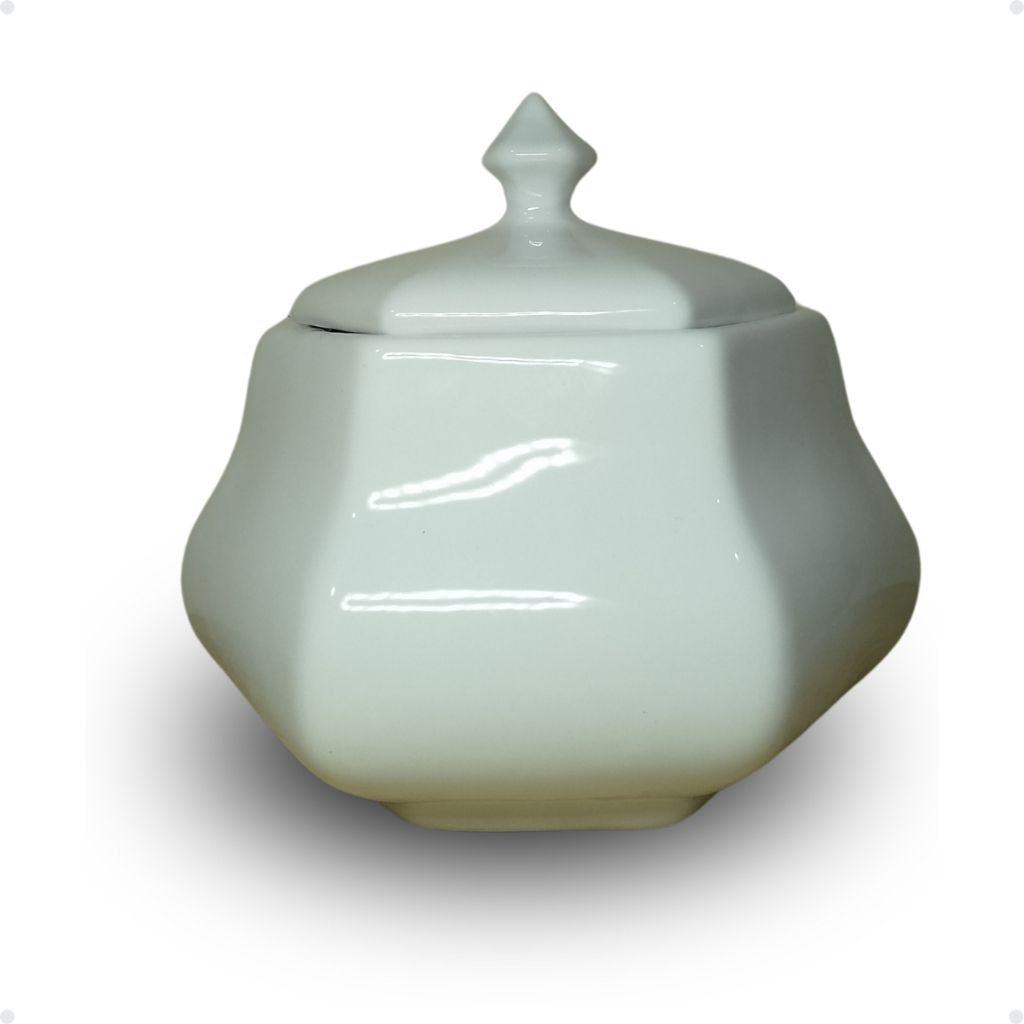 Sopeira Sextavada Sem Asa Louça Porcelana Sopeira Cozinha Sopas Caldo Feijoada ceramica Tigela  1,7 LT