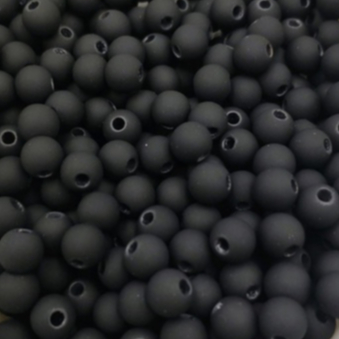 100 miçanga bola emborrachada 8 mm PRETO em Oferta na Shopee