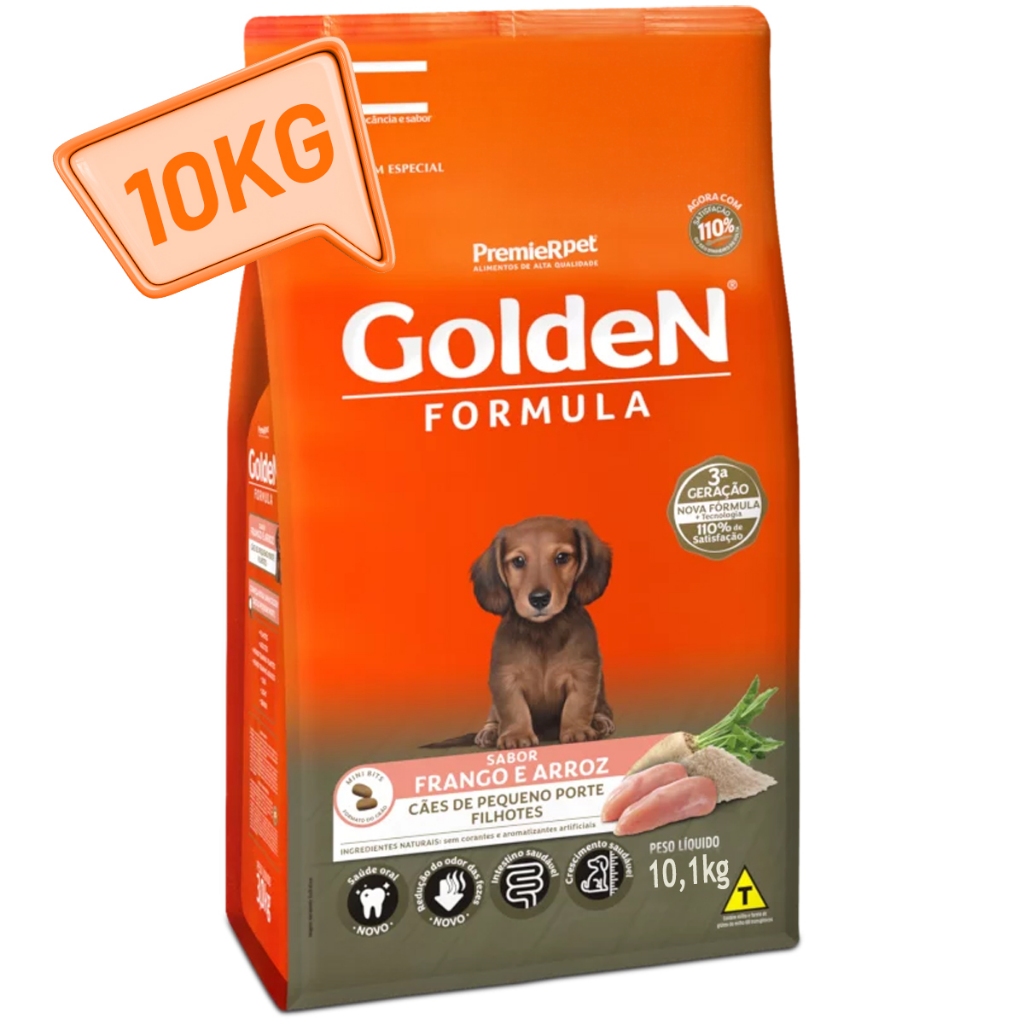 Ração Golden Cães filhotes Mini Bits 10kg Frango & Arroz em Oferta na Shopee