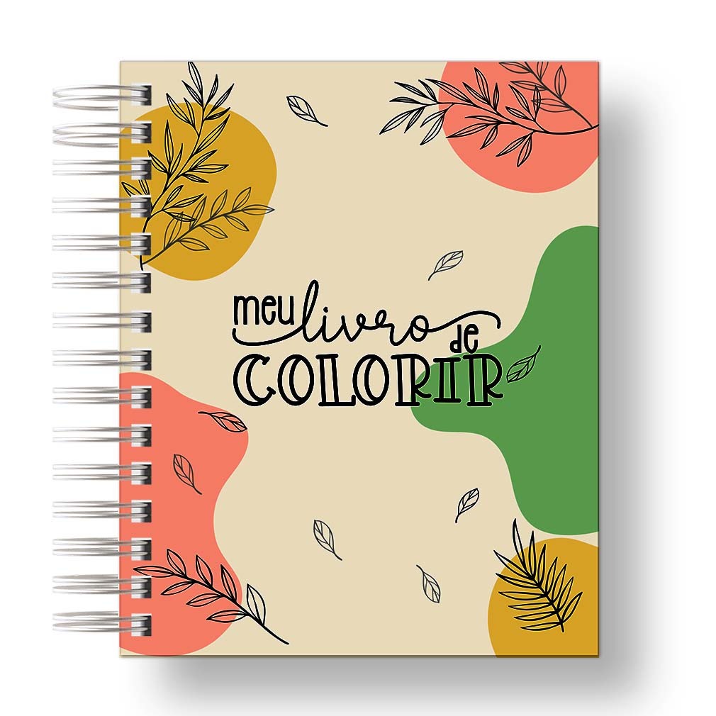 Livro Caderno de Colorir Selva Desenhos Variados para Colorir Adulto