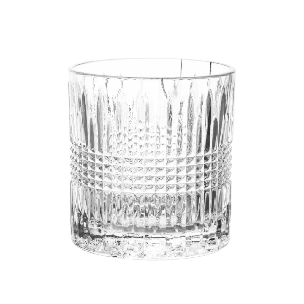 Jogo de Copos 6 Peças 330 ml em Vidro Decorado Transparente Linha Viena Haus Concept em Oferta na Shopee