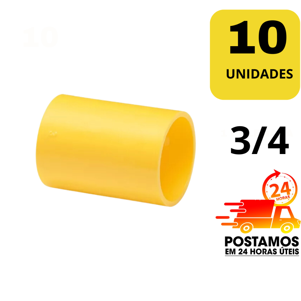 10 Luva Conduite Pressao  3/4" - 10 UNIDADES LUVA P/ MANGUEIRA CORRUGADA 3/4