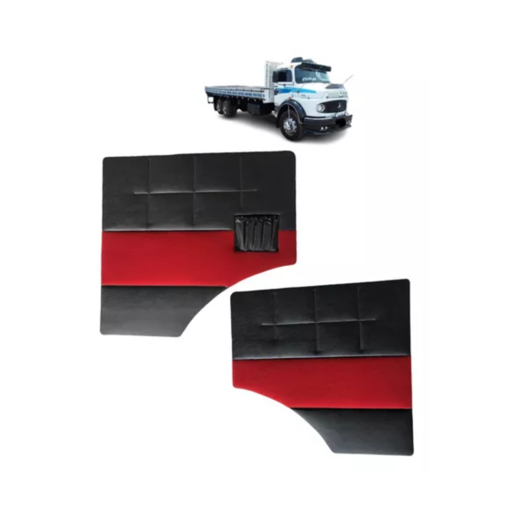 Par Forro Porta Mb 1113 1114 1313 1519 2013 Veludo Vermelho