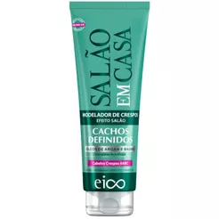 Eico Leave-in Creme Hidratação Nutre Modelador Crespos e Proteção Térmica Salão Em Casa Cachos Definidos 250ml Filtro UV