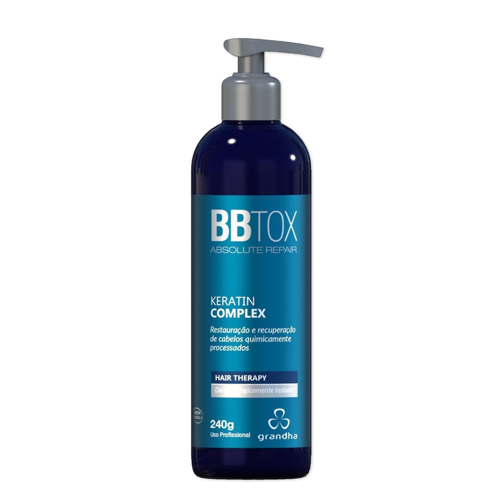 Máscara Capilar BBtox Keratin Complex 240g Reparador de Danos Pós Progressiva em Oferta na Shopee