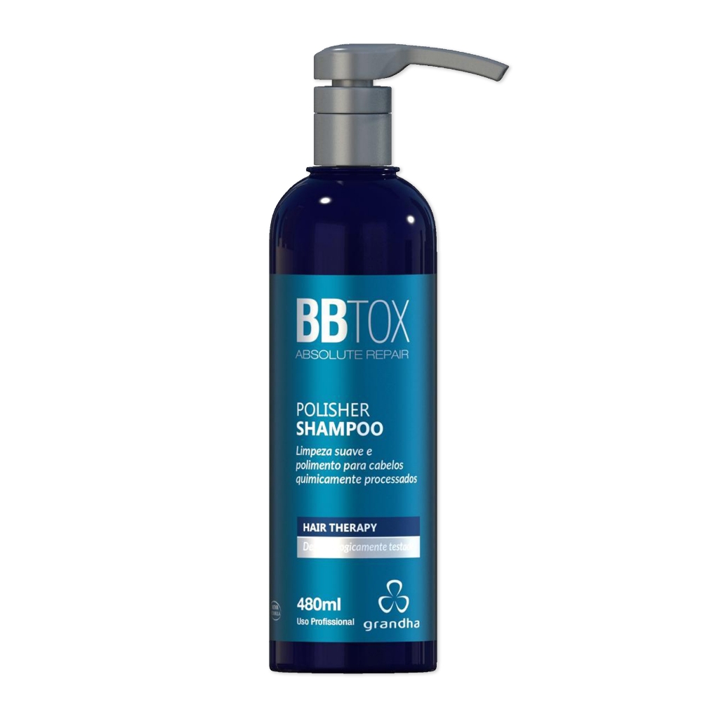 Shampoo Grandha BBtox Polisher 480ml Reparador de Danos de Pós Progressiva em Oferta na Shopee