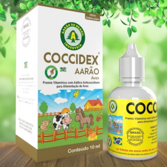 COCCIDEX - AARÃO / Premix Vitamínico com Aditivo Anticoccidiano - 10ml em Oferta na Shopee