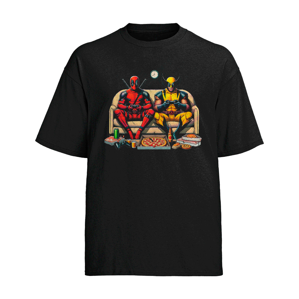 Camiseta Algodão Unissex Tshirt Wolverine & Deadpool