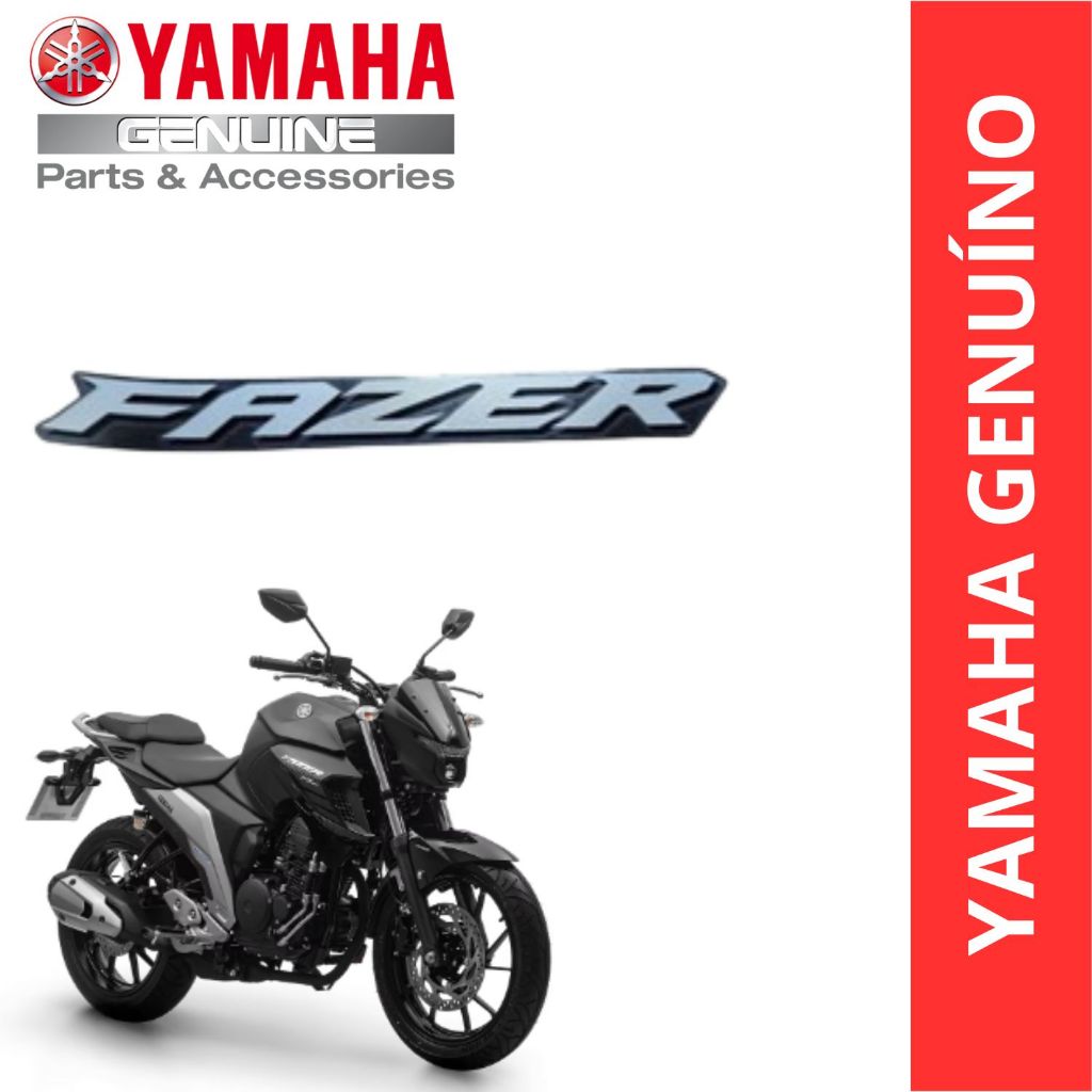 GRAFICO 3 ADESIVOS FAZER ABA TANQUE ESQUERDO PRETO FZ25 FAZER 250 ORIGINAL YAMAHA
