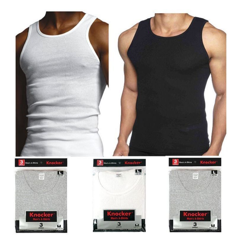 Kit 2 Camisetas Regatas Masculina Americana Canelada Algodão Elastano