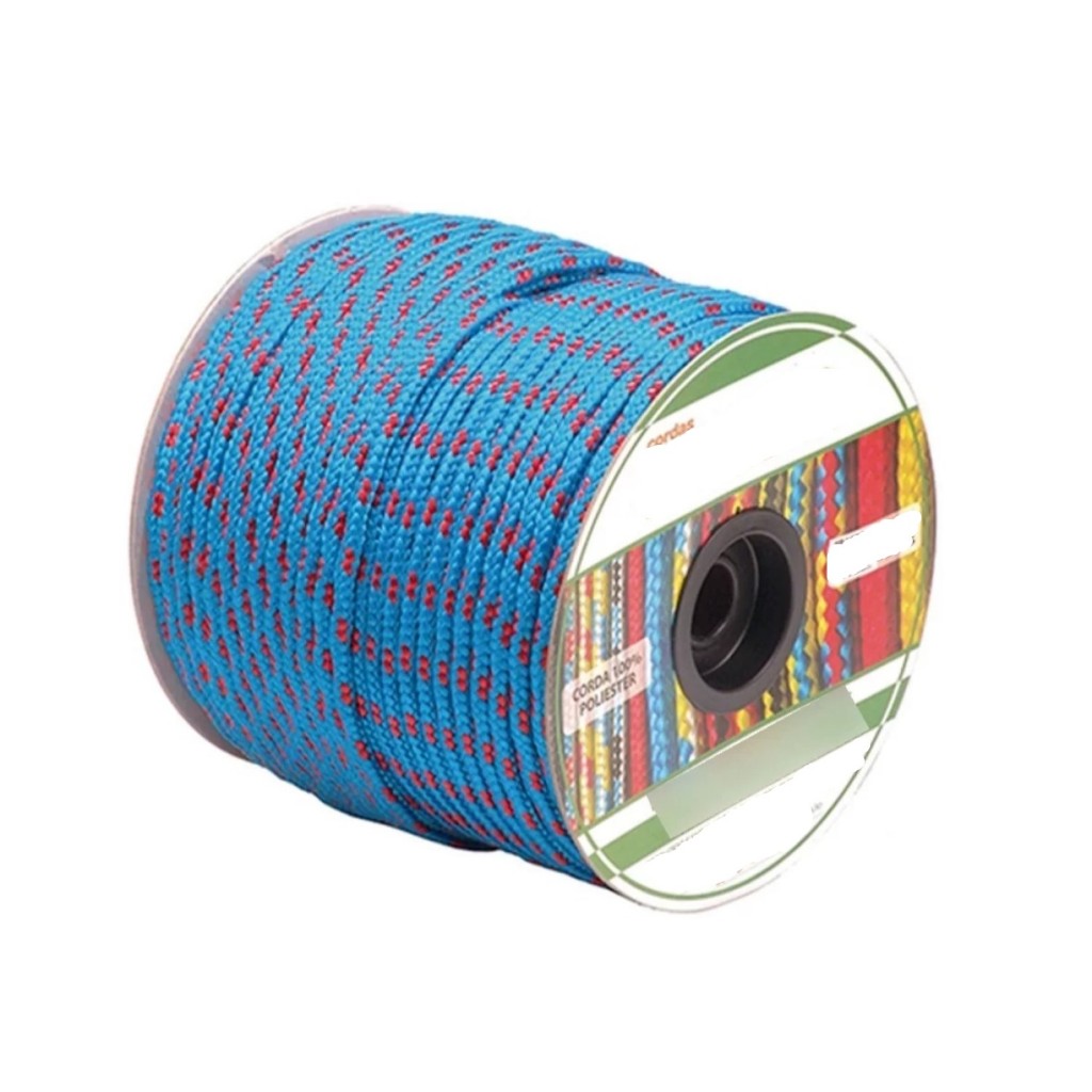 Rolo Corda Poliéster 3mm X 100 Metros Amarrar Carga Camping