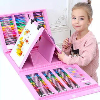 Maleta De Pintura Material Escolar Estojo Infantil 208 150 48 Peças Para Desenhar E Color…