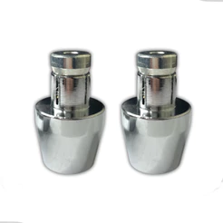 Par De Peso Pezinho De Guidao De Moto Pcx 150 Cromado + Bucha Autofix