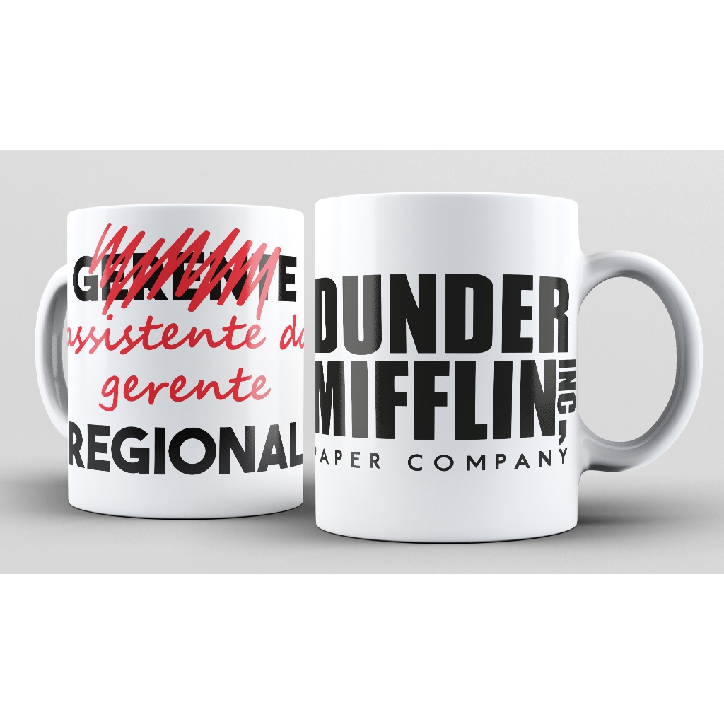 Caneca The Office Dunder Mufflin - personalizada, funcionário do mês