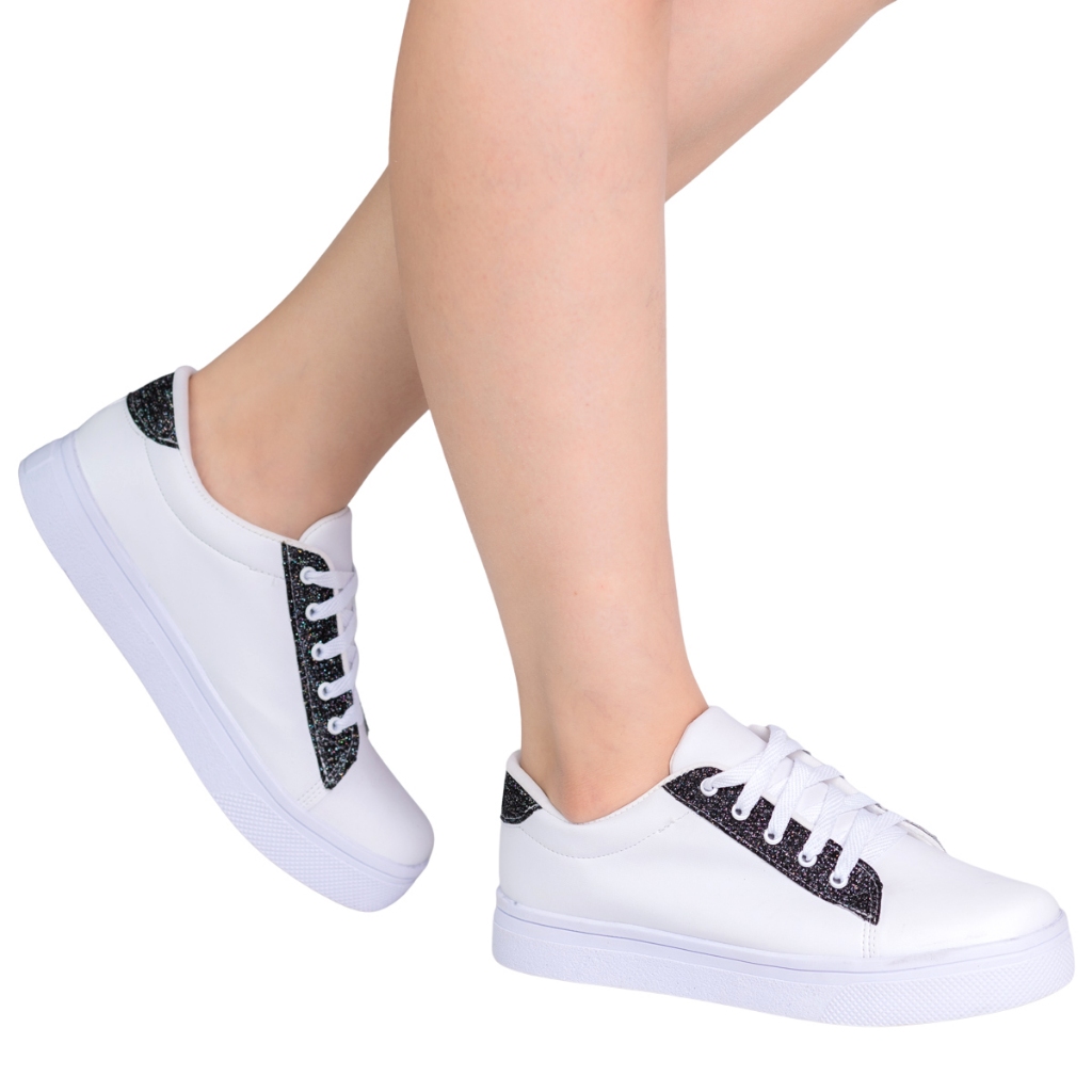 Tenis Feminino Branco Casual Estilo Conforto Dia a Dia Detalhe Tendencia Lançamento