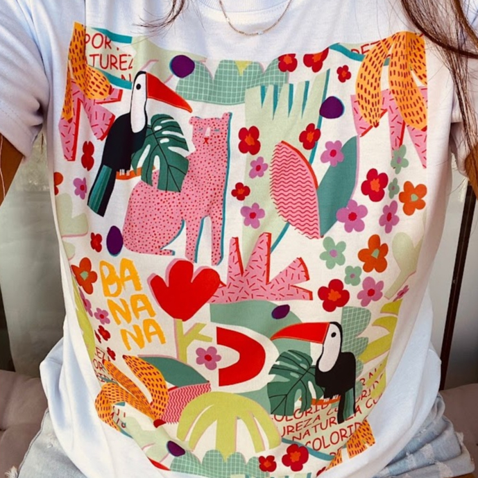 Blusa T-shirt Feminina Estampada
