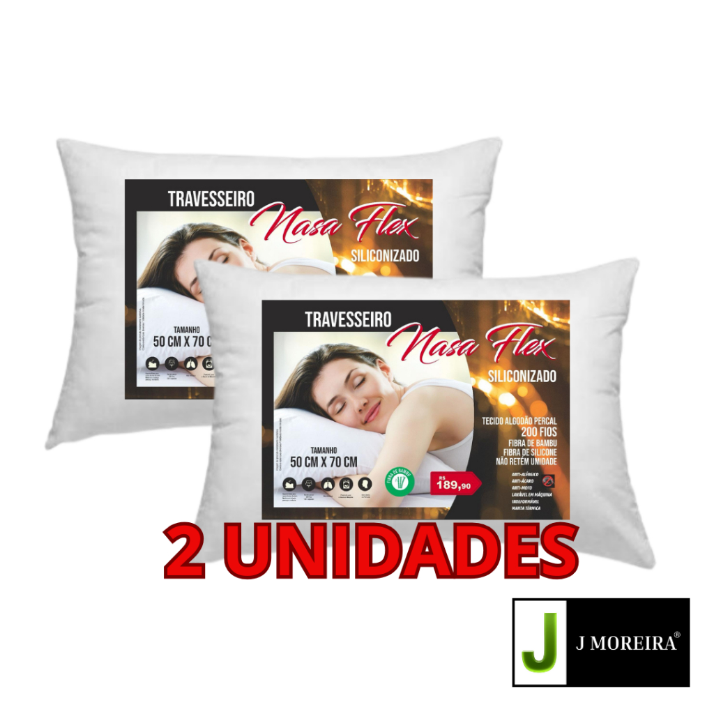 Travesseiro Nasa Flex Silicone  Alto Cheio Macio Confortavel Premium Fabricante