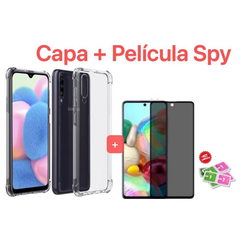 Kit 2em1 Para Samsung Capinha Anti-Impacto + Película J4/J4+/J5 /J5 PRIME /J7 PRIME/J6/J701/J730/J8/J530/A73/S20FE/S21FE/M13/M52 5G