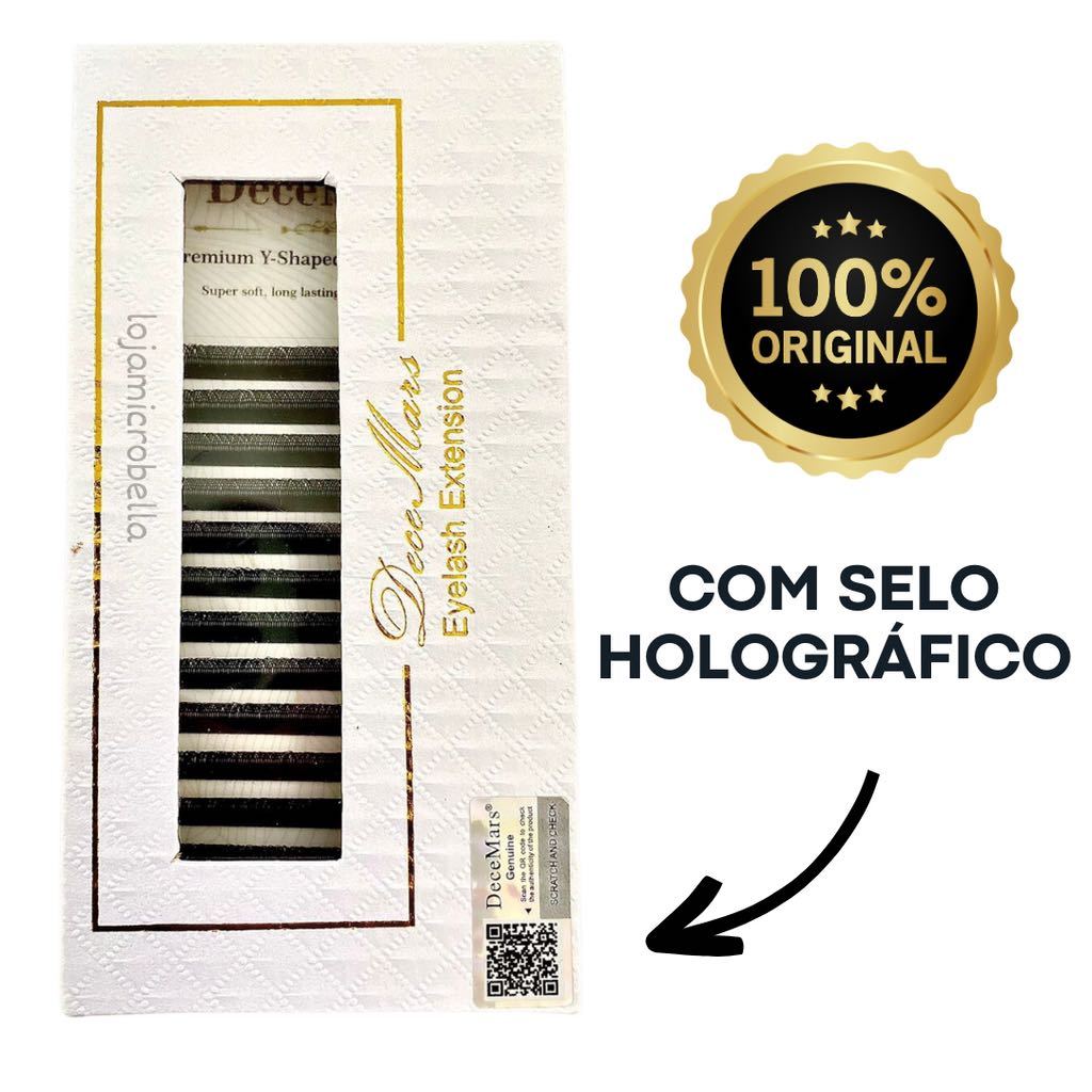 Cílios Decemars Y Original com Selo Volume Brasileiro Alongamento Tamanhos Mix e Individuais YY Extensão De Cilios Extensao.