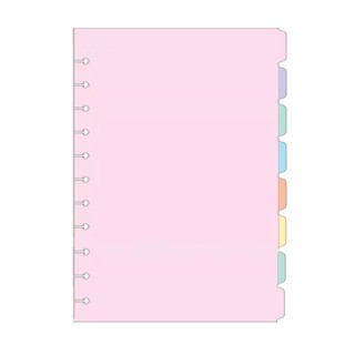 Refil OU  Divisórias Caderno Inteligente Tilidisco 8/10/11 Furos Pastel 8 Folhas