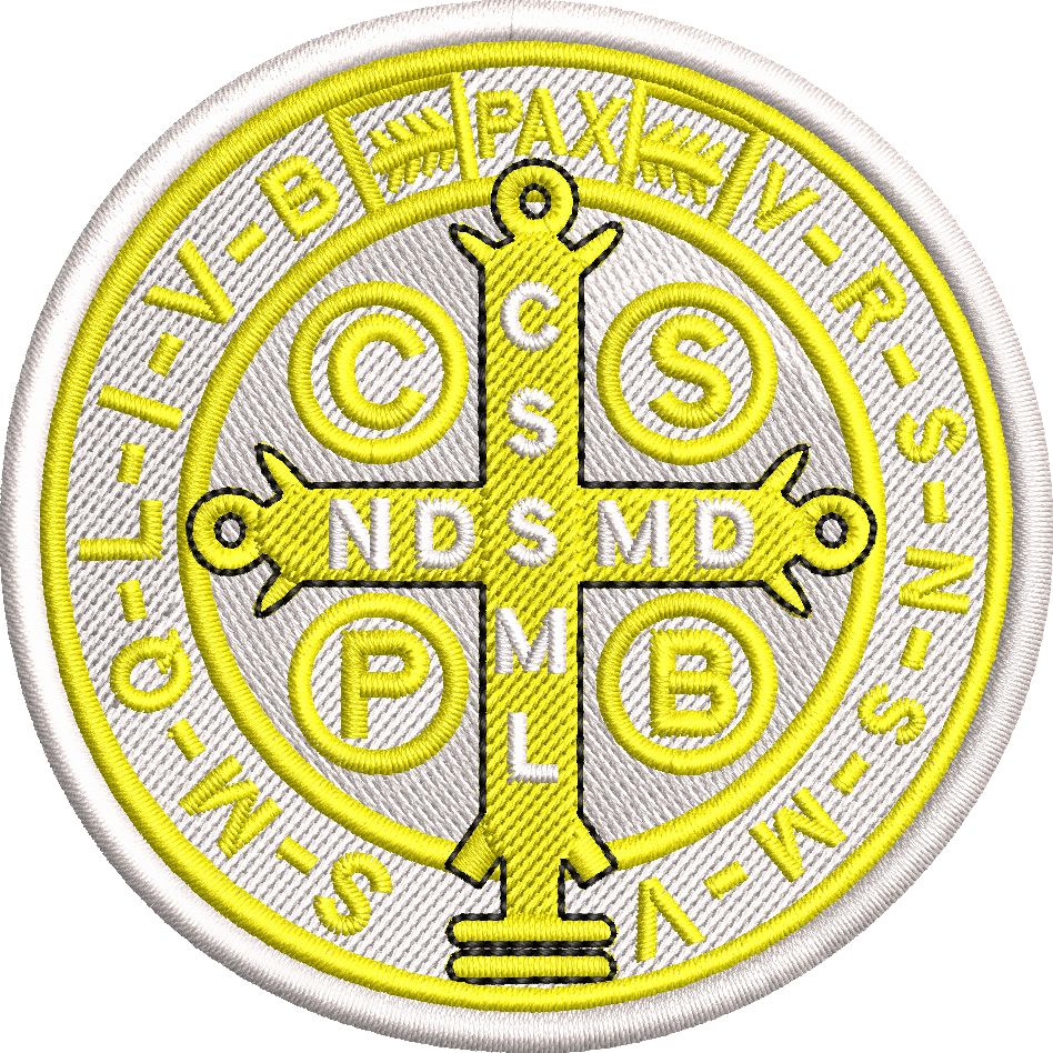 Patch Bordado Medalha De São Bento Moto Clube Militar Rel5