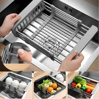Escorredor de Prato Louça Retrátil Inox Organizador de pia Expansível com regulador Para …