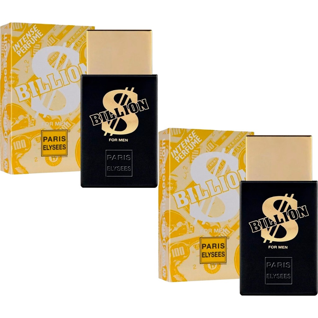 Kit Com 2 Perfumes Paris Elysees Billion For Men 100ml em Oferta na Shopee
