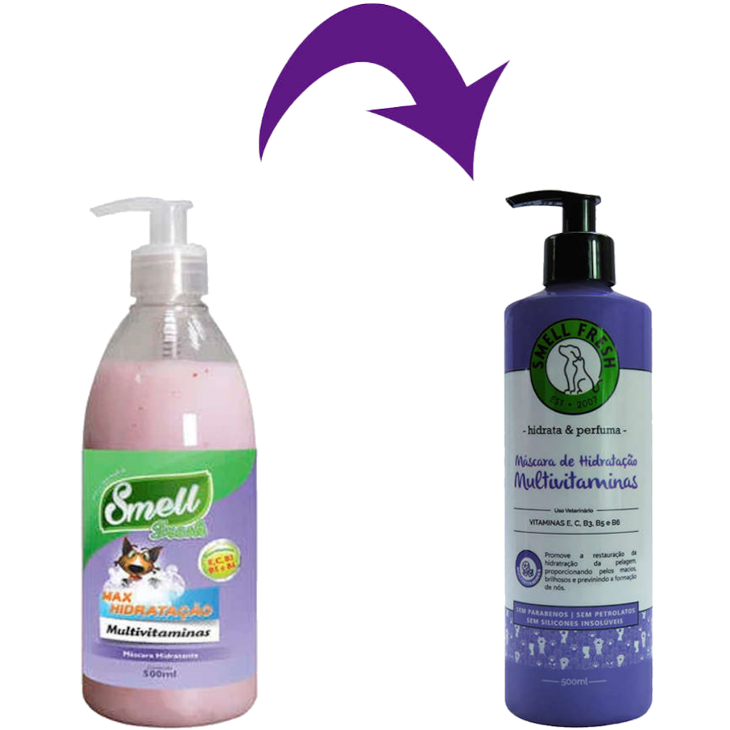 Máscara Hidratante Multivitaminas 500ml Smell Fresh Para Cães e Gatos