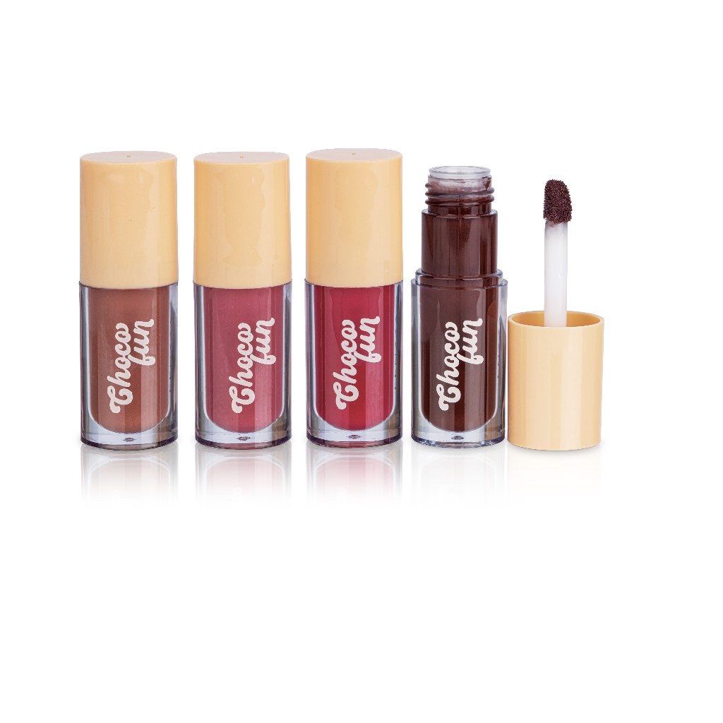 Lip Tint Gloss Cream Choco Fun Fenzza 4.5ml NOVAS CORES - SHINE