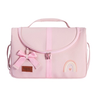 Bolsa Maternidade Menina Rosa Arco Íris Bordado Envio Imediato - Cheirinho de Neném em Oferta na Shopee