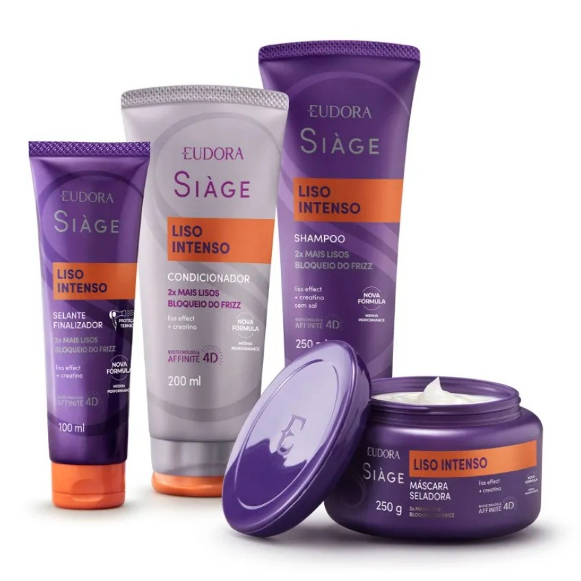 Kit Combo Completo Siàge Liso Intenso (4 itens)