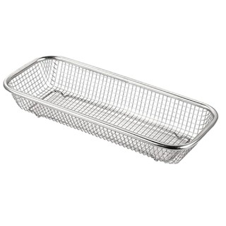 Escorredor Inox Retangular Bandeja Pote Frituras 31cm Porção