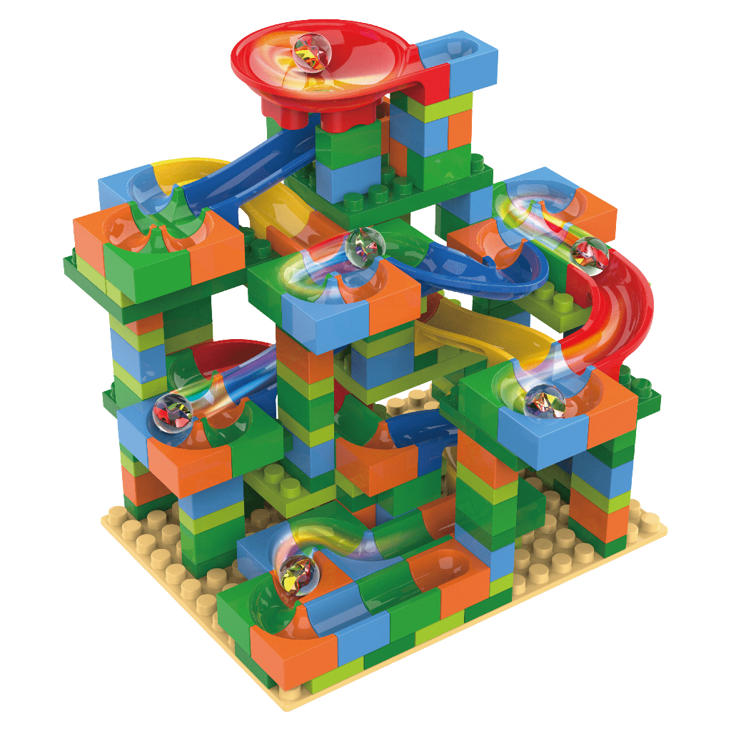 Pista De Bolinhas De Gude Blocos De Montar Labirinto em Oferta na Shopee